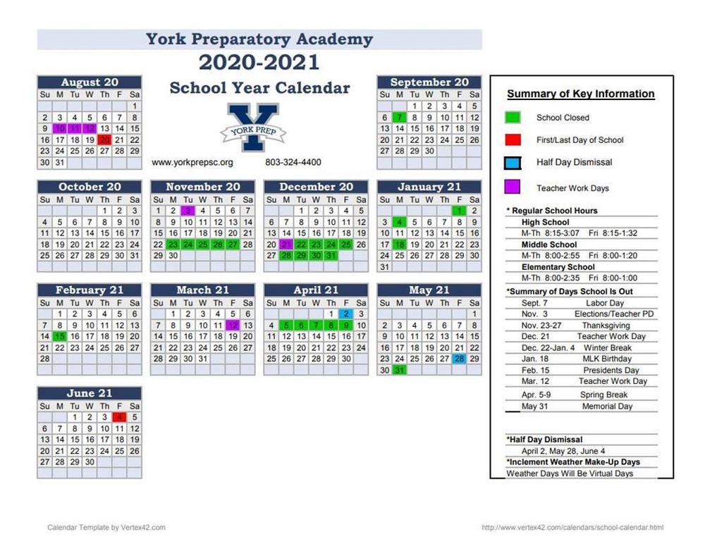 2020 Revised School Calendar | HIGH SCHOOL