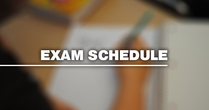 Exam Schedule