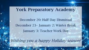 Holiday Break Schedule