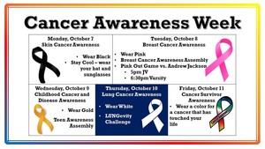HS Cancer Awareness Week- Oct 7-11