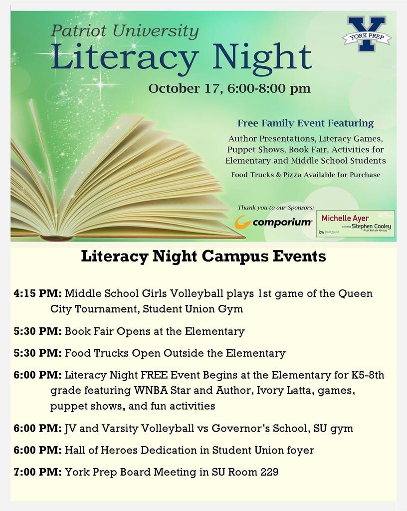 Literacy Night Events